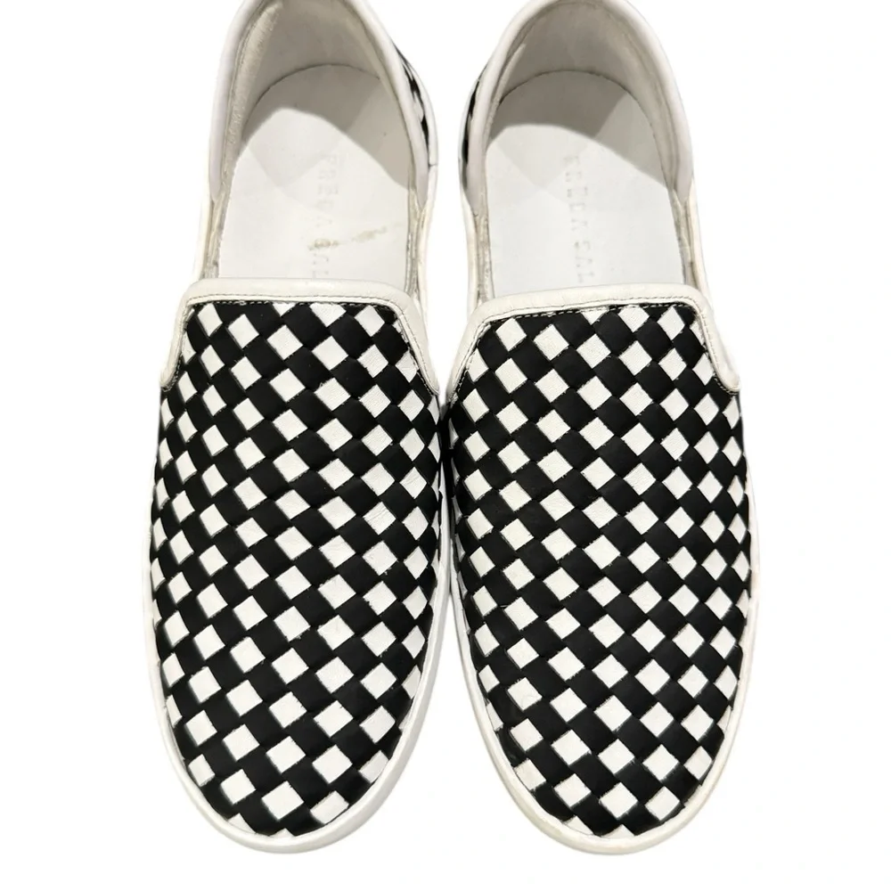 Freda Salvador Eddy D’Orsay Checkered Slip-Ons Sneaker Flats Size 6 - Picture 11 of 15